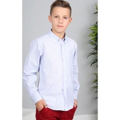 Niebieska Gładka Koszula NDZ3801. Niebieskie koszule chłopięce marki Fasardi. Za 69,00 zł.