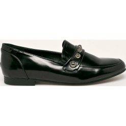 Glamorous - Mokasyny. Czarne mokasyny damskie Glamorous, z gumy, na obcasie. W wyprzedaży za 129,90 zł.