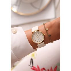 Biało-Złoty Zegarek Classic Timer. Białe zegarki damskie other, złote. Za 29,99 zł.