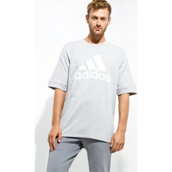 Adidas Koszulka Ss Shooter Tee , szary, rozmiar M. Szare koszulki męskie Adidas, m, bez wzorów, z bawełny, bez kołnierzyka, bez rękawów. W wyprzedaży za 109,99 zł.
