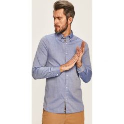 Tommy Hilfiger - Koszula. Niebieskie koszule męskie TOMMY HILFIGER, m, bez wzorów, z elastanu, casualowe, button down, z długim rękawem. W wyprzedaży za 249,90 zł.