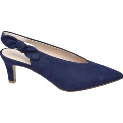 Czółenka damskie Graceland niebieskie. Niebieskie buty ślubne damskie marki Graceland, ze skóry, na obcasie. Za 79,90 zł.