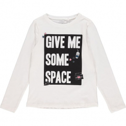 Koszulka "Rayan" w kolorze białym. Białe t-shirty chłopięce z długim rękawem Name it Kids, z bawełny. W wyprzedaży za 32,95 zł.