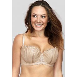 Biustonosze: Biustonosz nieusztywniany Waves Beige Half Bardot