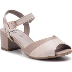 Sandały JANA - 8-28300-22 Taupe Comb 349. Brązowe klapki damskie Jana, bez wzorów, ze skóry, bez obcasa, na obcasie. W wyprzedaży za 149,00 zł.