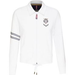 Bluza AERONAUTICA MILITARE. Białe bluzy damskie Aeronautica Militare, z aplikacjami, z tkaniny, bez rękawów, bez kaptura. W wyprzedaży za 504,00 zł.