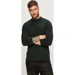 Brave Soul - Sweter. Zielone swetry męskie Brave Soul, s, bez wzorów, z bawełny, z okrągłym kołnierzem, bez kaptura. Za 69,90 zł.