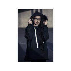 Bluza Hoodie Grafitowy Denim. Czarne bluzy damskie marki Sthorm, s, bez wzorów, z bawełny, bez rękawów. Za 369,00 zł.