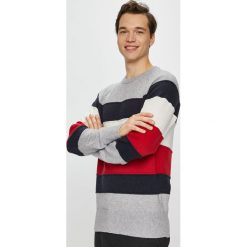 Tommy Hilfiger - Sweter. Szare swetry klasyczne męskie marki TOMMY HILFIGER, m, z bawełny, z okrągłym kołnierzem. W wyprzedaży za 329,90 zł.