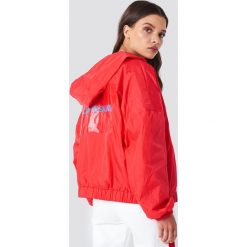 Odzież damska: Calvin Klein Kurtka Hooded Zip Up Nylon Windbreaker - Red