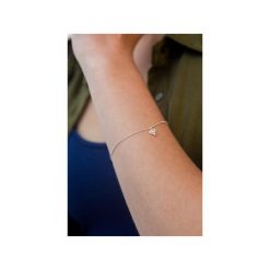 Bransoletka Charm. Niebieskie bransoletki damskie marki Aleksandra puchacz jewellery, ze skóry, z cyrkonią. Za 100,00 zł.