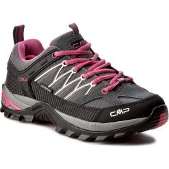 Trekkingi CMP - Rigel Low Trekking Shoes Wp 3Q54456 Grey/Fuxia/Ice 103Q. Szare półbuty damskie CMP, ze skóry, bez obcasa, bez zapięcia. W wyprzedaży za 289,00 zł.