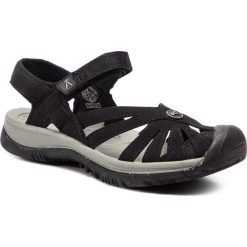 Sandały KEEN - Rose Sandal 1008783 Black/Neutral Grey. Czarne klapki damskie Keen, bez wzorów, ze skóry, bez obcasa. Za 379,95 zł.