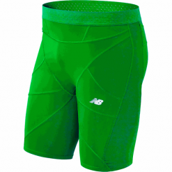 Szorty kompresyjne - MS710139FN. Spodenki sportowe męskie New Balance, na jesień, xl, bez wzorów, z poliesteru, sportowe, na fitness i siłownię. W wyprzedaży za 49,99 zł.