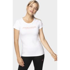 T-shirt damski TSD210 - biały. Białe t-shirty damskie xl. W wyprzedaży za 19,99 zł.