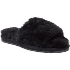 Kapcie EMU AUSTRALIA - Myna 2.0 W12023 Black. Czarne klapki damskie EMU Australia, bez wzorów, ze skóry, bez obcasa. Za 259,00 zł.
