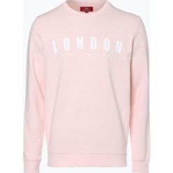Bluzy męskie: Finshley & Harding London - Męska bluza nierozpinana, różowy