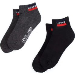 Zestaw 2 par wysokich skarpet unisex LEVI'S - 993030001 Mid Grey/Black 208. Szare skarpetki damskie Levi's®, bez wzorów, z elastanu. Za 34,99 zł.