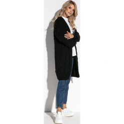 Kardigan F573 czarny. Czarne swetry damskie Tagless, s, z wełny. Za 190,00 zł.