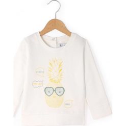 Bluza Ananas 1 miesiąc - 3 lata. Szare bluzy dziewczęce marki La Redoute Collections, z nadrukiem, z bawełny, z długim rękawem, długie. Za 27,26 zł.