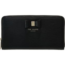 Ted Baker PEONY TEXTURED ZIP AROUND MATINEE Portfel black. Czarne portfele damskie marki Ted Baker. Za 439,00 zł.