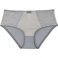 Figi "maxi" bonprix szaro-piaskowy beżowy. Szare figi bonprix. Za 34,99 zł.