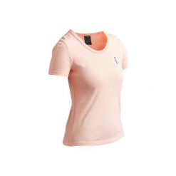 Koszulka krótki rękaw regular Gym & Pilates damska. Różowe koszulki damskie Adidas, m, bez wzorów, z bawełny, bez kołnierzyka, z krótkim rękawem. Za 99,99 zł.