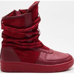 Buty zimowe damskie: Śniegowce - Czerwony