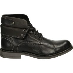 Botki męskie - JEM094 BLACK. Czarne botki męskie Venezia, ze skóry. Za 229,00 zł.