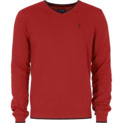 Sweter męski. Czerwone t-shirty męskie marki Ochnik, na jesień, m, z poliamidu, z kontrastowym kołnierzykiem. Za 149,90 zł.