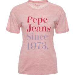 Pepe Jeans koszulka damska Miracle XS różowa. Różowe koszulki damskie Pepe Jeans, xs, bez wzorów, z jeansu, bez kołnierzyka. Za 169,00 zł.