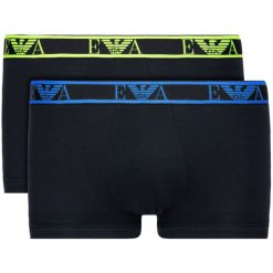 Komplet 2 par bokserek Emporio Armani Underwear 111210 9P715 17020. Czarne bokserki męskie Emporio Armani Underwear, bez wzorów, z elastanu. W wyprzedaży za 129,00 zł.