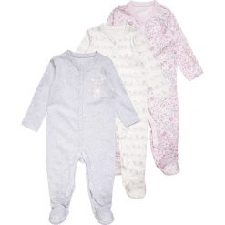 Bielizna chłopięca: mothercare GIRLS SQUEAK SLEEPSUIT BABY 3 PACK Piżama grey