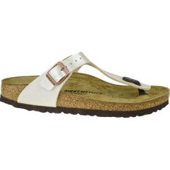 Birkenstock Gizeh BF 943873. Białe klapki damskie Birkenstock, bez wzorów, z syntetyku, bez obcasa. W wyprzedaży za 279,99 zł.