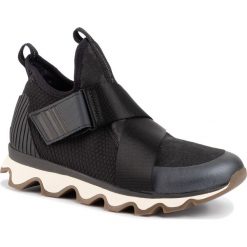 Sneakersy SOREL - Kinetic Sneak NL3374 Black/White 010. Czarne półbuty damskie Sorel, bez wzorów, ze skóry, bez obcasa, bez zapięcia. W wyprzedaży za 349,00 zł.
