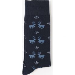 Skarpety xmas reindeer granatowy 0001. Niebieskie skarpetki męskie Recman. Za 29,00 zł.