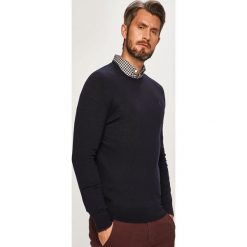 Polo Ralph Lauren - Sweter. Niebieskie swetry męskie Polo Ralph Lauren, s, bez wzorów, z wełny, z okrągłym kołnierzem, bez kaptura. W wyprzedaży za 449,90 zł.