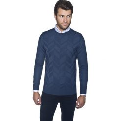 Sweter drago półgolf niebieski. Niebieskie swetry męskie Recman, m, bez wzorów, z bawełny, klasyczne, z golfem, bez kaptura. Za 169,99 zł.