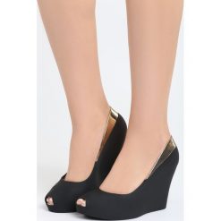 Buty ślubne damskie: Czarne Koturny Love Me Again