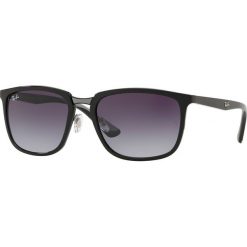 Ray-Ban - Okulary. Czarne okulary przeciwsłoneczne męskie z materiału, prostokątne. W wyprzedaży za 429,90 zł.