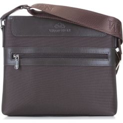 Torba 88-4U-904-4. Pomarańczowe listonoszki męskie Wittchen, w paski, z tkaniny, małe. Za 269,90 zł.