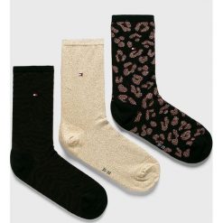 Tommy Hilfiger - Skarpetki (3 pack). Niebieskie skarpetki damskie z elastanu. W wyprzedaży za 59,90 zł.