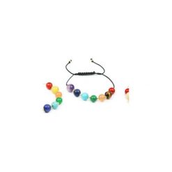 Bransoletki Czakry makrama. Bransoletki damskie Brazi druse jewelry, z nylonu, z bursztynem. Za 100,00 zł.