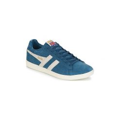 Buty Gola EQUIPE SUEDE. Niebieskie trampki męskie marki Gola, bez wzorów, bez zapięcia. Za 263,20 zł.