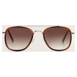 Mango Man - Okulary Florida. Pomarańczowe okulary przeciwsłoneczne męskie marki Mango Man, z tworzywa sztucznego. Za 119,90 zł.