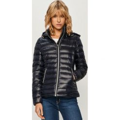 Calvin Klein - Kurtka puchowa. Czarne kurtki damskie Calvin Klein, s, bez wzorów, z materiału, krótkie. Za 899,90 zł.