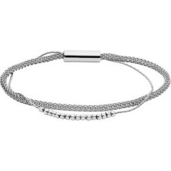 Fossil - Bransoletki. Szare bransoletki damskie Fossil, z materiału, ze stali. Za 159,90 zł.