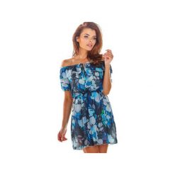 Sukienka B302. Zielone sukienki damskie Awama, na lato, xl, z aplikacjami, z poliesteru, z falbankami, bez rękawów. Za 149,00 zł.