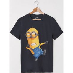 Koszulka z nadrukiem Minions - Szary. Szare koszulki męskie House, s, z nadrukiem, bez kołnierzyka, bez rękawów. Za 49,99 zł.