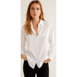 Mango - Koszula Gigi. Białe bluzki damskie marki Mango, s, z wiskozy, klasyczne, z klasycznym kołnierzykiem, z długim rękawem. Za 139,90 zł.